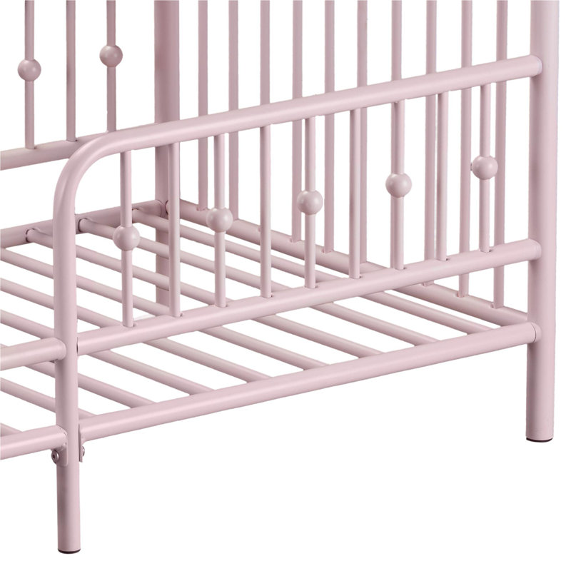 Lit pour tout-petits en métal Klos, Rose
