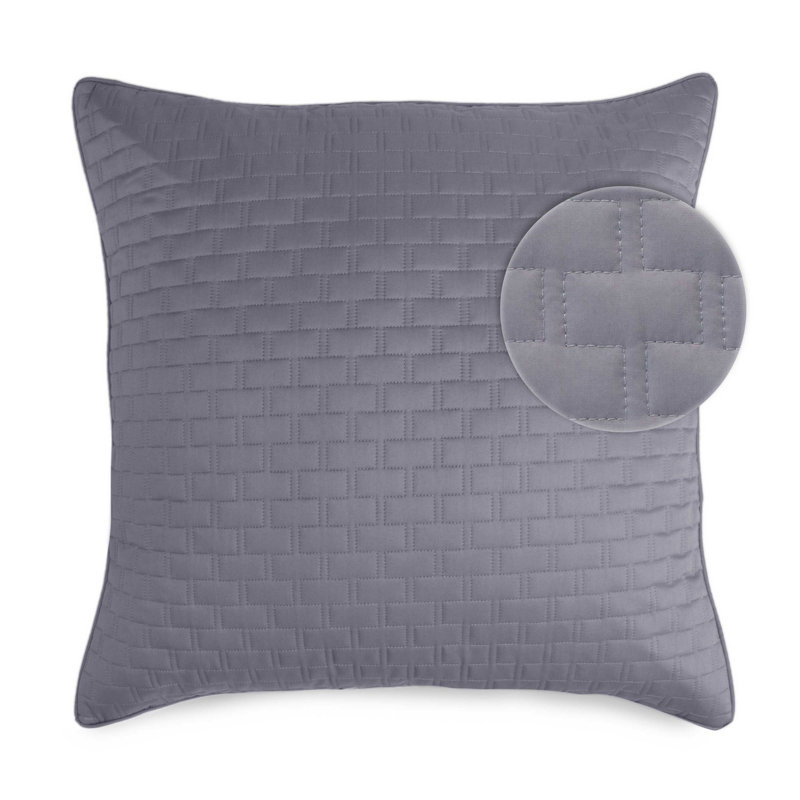 Taie décorative matelassée européenne 100% viscose BedVoyage BedVoyage, Platine