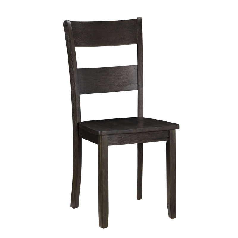 2pcs Distressed Walnut Side Chairs - Back, Rectangular For Common Dining Occasions, Transitional, Solid , Rustic Warm Finish, Sleek Tapered Legs 2 Back Standard Dining, Rectangular,