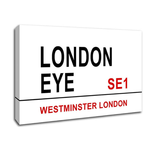 East Urban Home London Eye Signs Maps - Wrapped Canvas Print | Wayfair ...