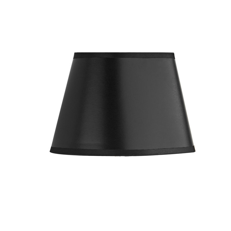 Ritch 14cm H Faux Silk Empire Lamp Shade ( Screw On ), Black