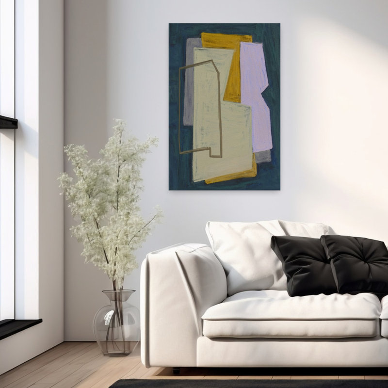 Art contemporain contemporain abstrait, H 36 po x l 24 po