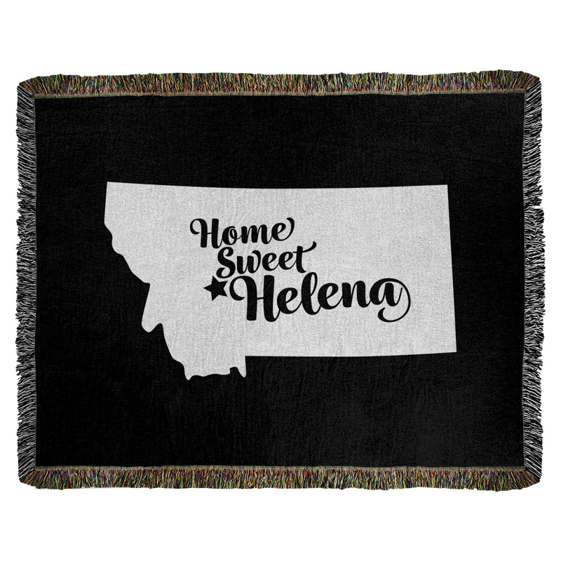 Jeté en coton hélène montana, 50 po x 60 po, Noir