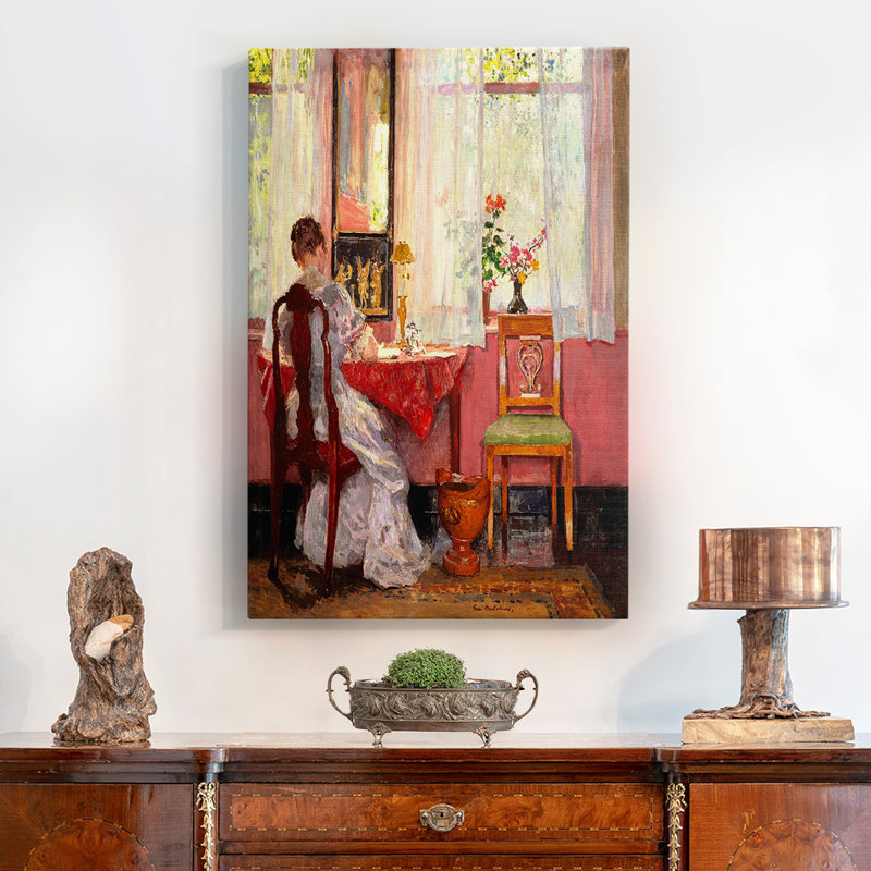 Reproduction de portrait rétro XCVI - galerie tendue sur toile, H 49 po x l 33 po