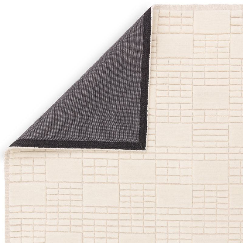 Havier Hand Tufted Wool Cream Rug, Rectangle 120 x 170cm