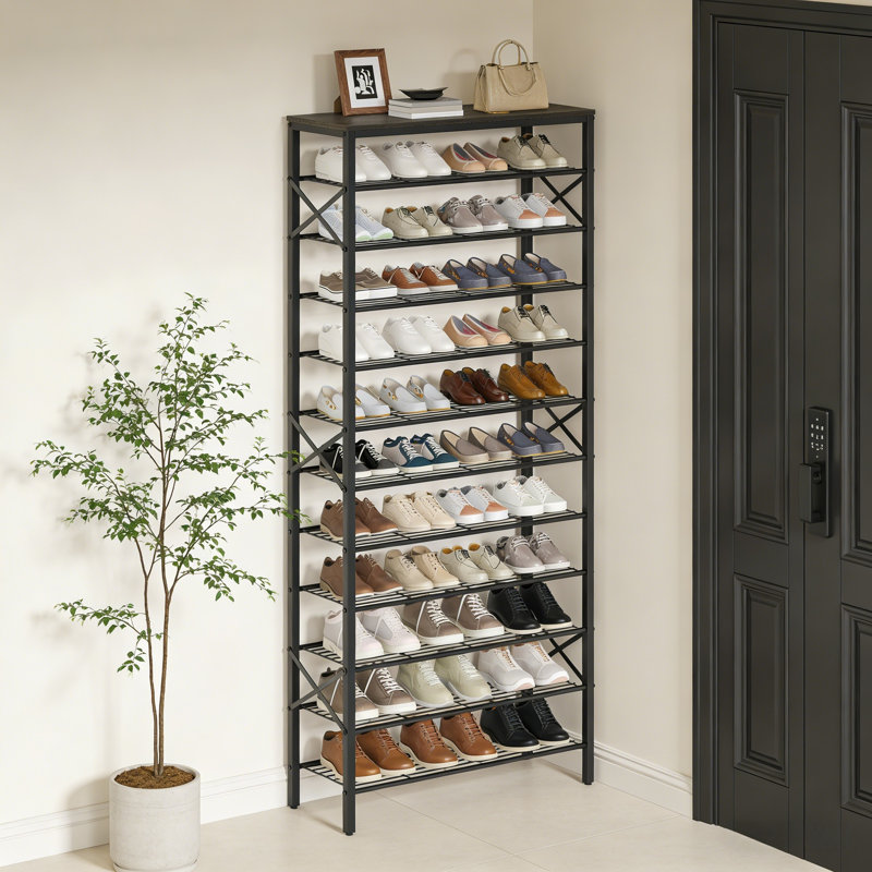 Range-chaussures de grande capacité de style industriel
