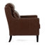 Fauteuil club à la mode en brun foncé avec une cascade tentante et un dossier moderne