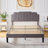 Queen size Bed with Adjustable Tufted Headboard, Platform Bed, Mattress foundation, No Box Spring Needed-2101124070-2101124064
