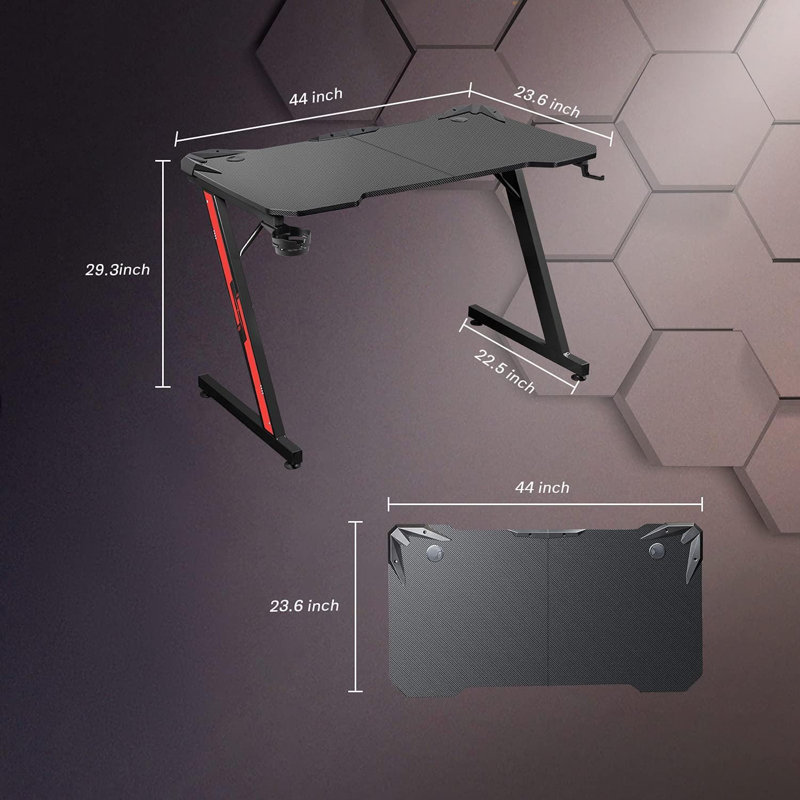 Game Table, Black/Red