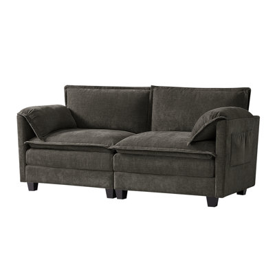 Esteban 187.96cm W Modern 2 Seater Sofa with Elephant Ear-Shaped Armrests