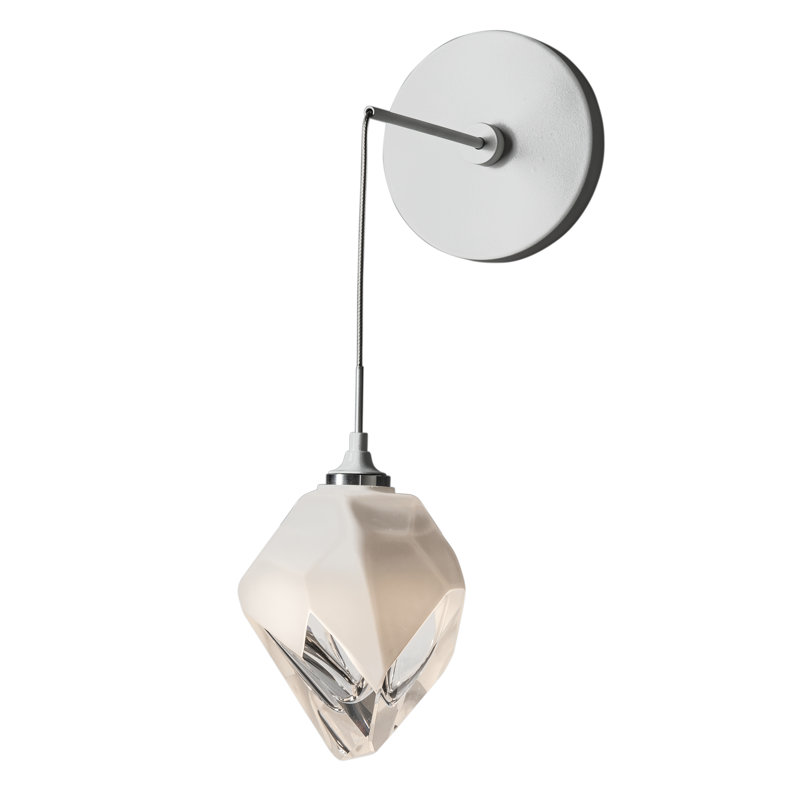 Chrysalis Steel Armed Sconce, White, 8.8" H x 5.5" W x 9.2" D, White