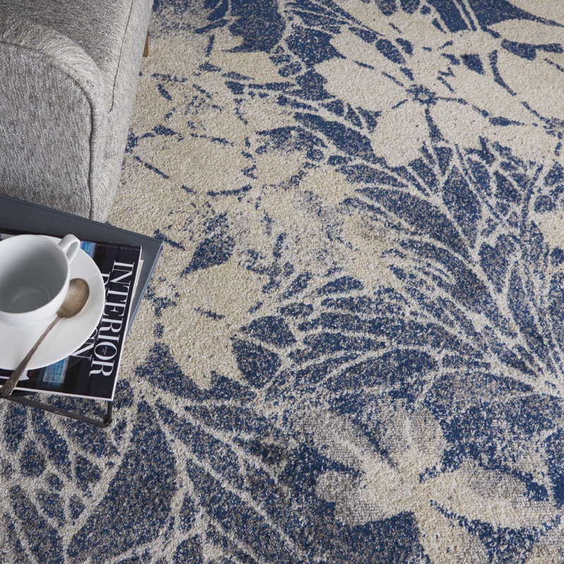 Leeming Floral Indoor Rug, Rectangle 6' x 9'
