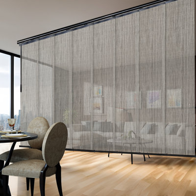 Rail double extensible à 8 panneaux Gabardine de 130 à 175 po de largeur, 23,5 po de largeur