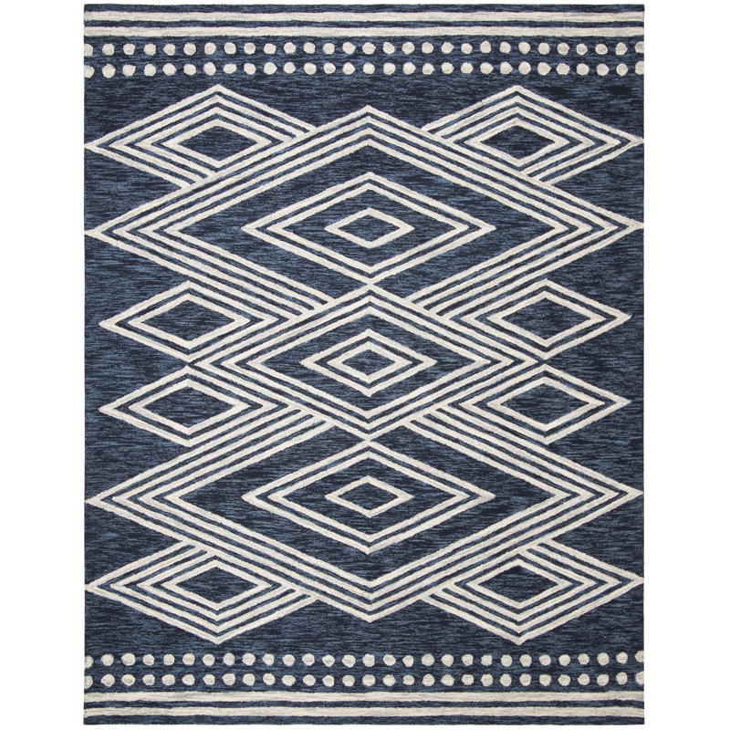 Vedika Hand Tufted Wool Southwestern Rug, Rectangle 6' x 9'