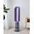 32" Purple Space Heater Bladeless Tower Fan With Remote Control-75263731