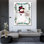 Art sur toile tendue par Trinx Parker, Jennifer Paxton Gallery: Folk Snowman Forest I