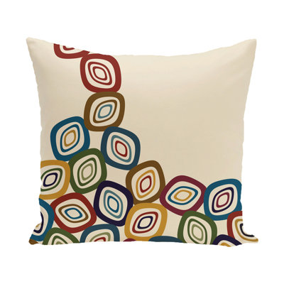 Housse de coussin carrée à imprimé de feuilles tombantes Lelystad