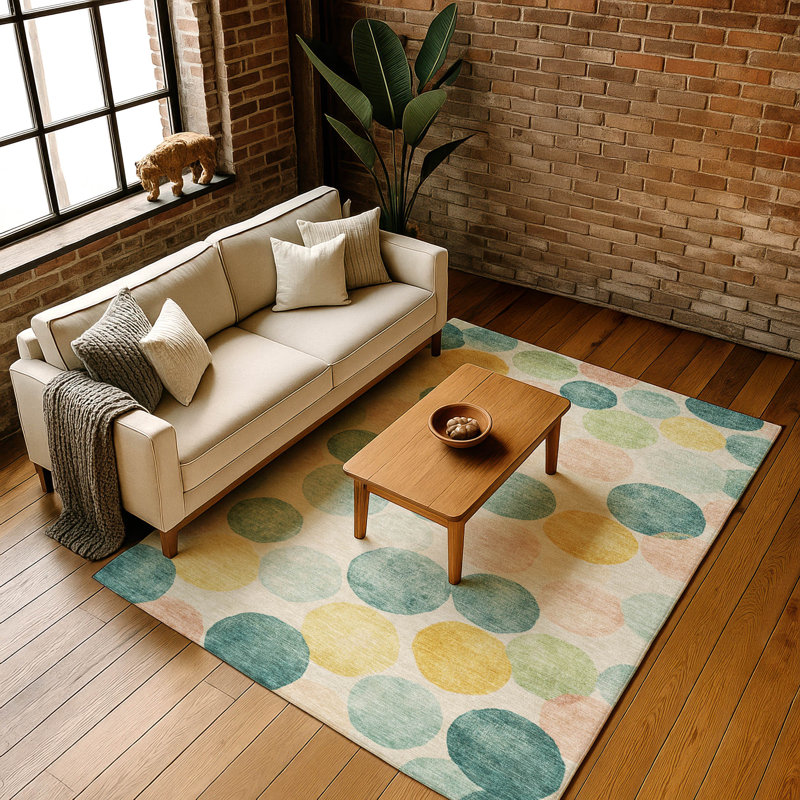 Premium Machine Washable Jakiyra AMF1898 Geometric Rug, Rectangle 3' x 5'