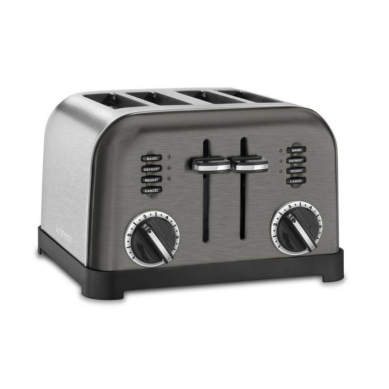Grille-pain à 4 tranches Cuisinart, Noir / Inox