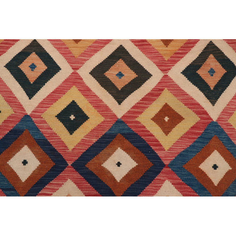 Geometric Wool Hand Woven 180cm X 250cm Area Rug