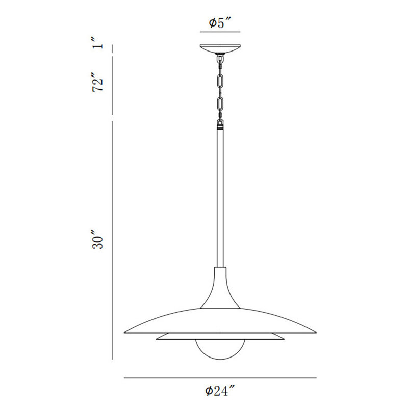 Welsh 1 Light 24" LED Pendant in Blue