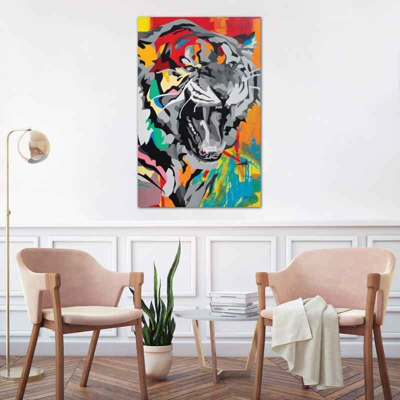 Tiger by DAAS - Print on Canvas, 66.04 cm H x 45.72 cm W x 1.91 cm D, No Frame