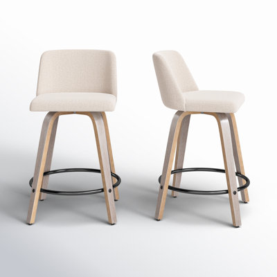 Archaimbaud Swivel Upholstered Counter Stool