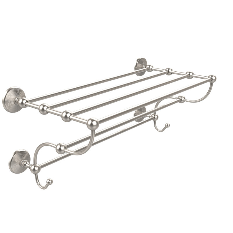 Marchmont Metal Bracket Shelf, Satin Nickel, 12" H x 24" W x 14" D