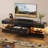 Kruszewski 60 inch  Glossy TV Stand Fits TV Up to 65 inch with Drawer and LED Light Stone Grain Media Console-1955815681