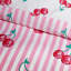 Disco Cherries Stripes Reversible Duvet Cover Set-114324099