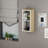 Modern Wall Shelf, Sapphire Oak & White, 100% Melamine Coated Particle Board, Thickness: 0.7 inches | Additional Storage, Wall-Mountable, Stylish Design for Contemporary Spaces-1205125407