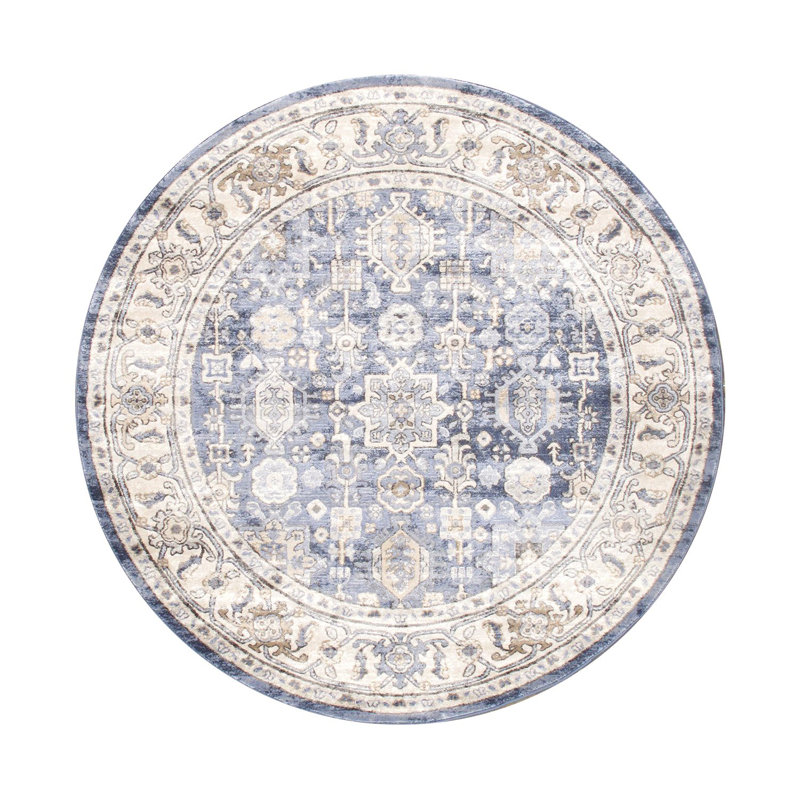 Amadeus Geometric Indoor Rug, Round 6'