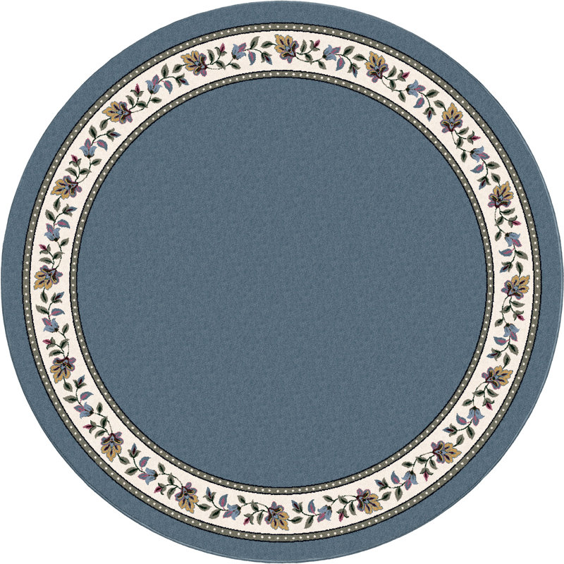 Tapis floral Alminus Symphony Lapis, Rond 7 pi 7 po