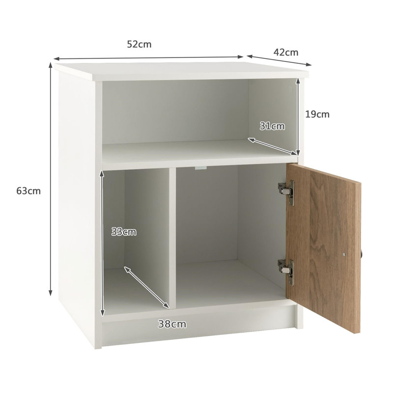 Bryssa 52cm W Bedside Table