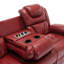 Fauteuil inclinable manuel de cinéma maison avec console centrale et bande lumineuse à DEL-90554248