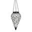Lanterne suspendue en forme de larme solaire en verre et en métal avec 15 guirlandes de lumières DEL blanc froid Exhart, 7 x 24 po Exhart-1133063187