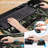 Large Mouse Pad For Desk, Computer Desk Mat, 3Pcs XXL Keyboard And Mouse Pad + Keyboard Wrist Rest, Desk Matt For Desktop, Easy Typing Pain Relief Ultra Thick Mousepad Keyboard Mat(Weeds)