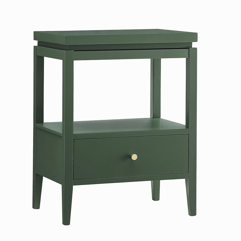 Olana 1-drawer Nightstand, Vert antique