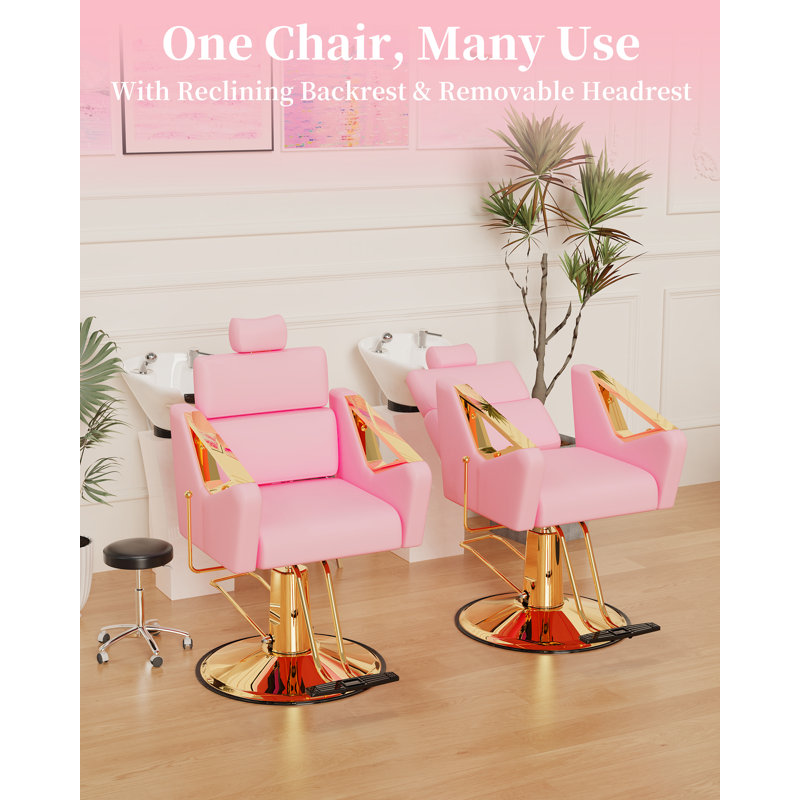 Fauteuil de massage ergonomique en similicuir, Rose