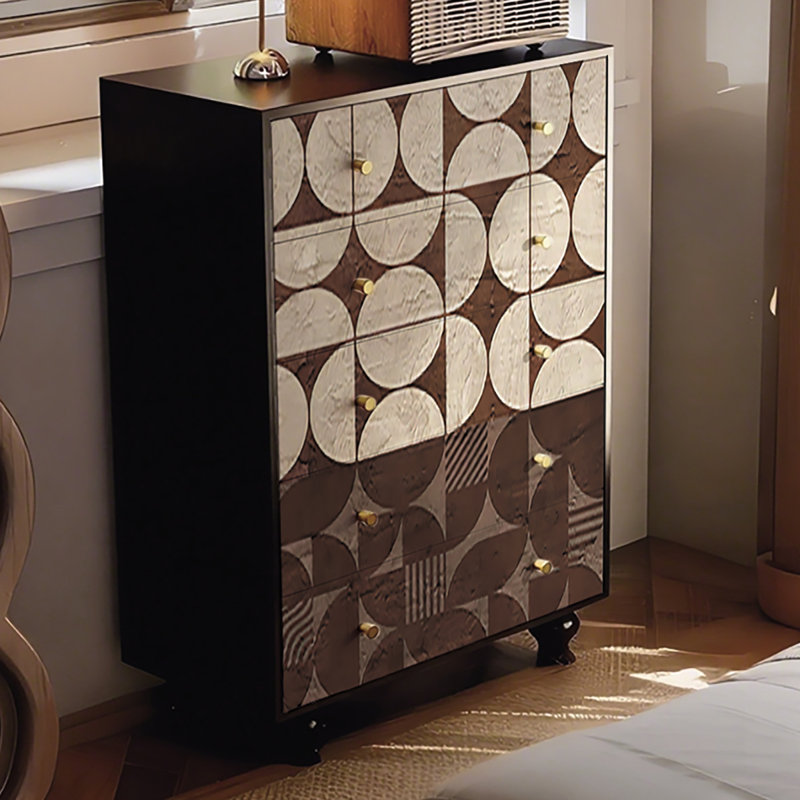 Armoire de décoration géométrique à motifs géométriques