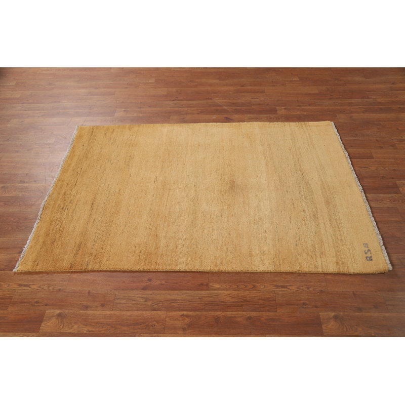 Tapis jaune moderne Gabbeh 3 x 5