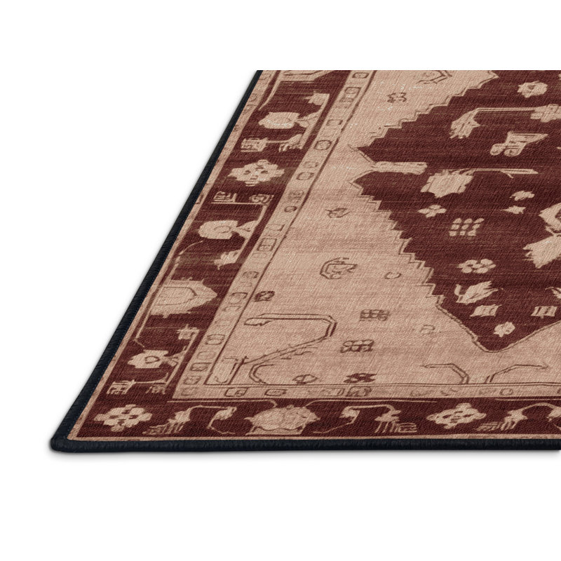 Machine Washable Overdyed Black Area Rug, Rectangle 2' x 3'