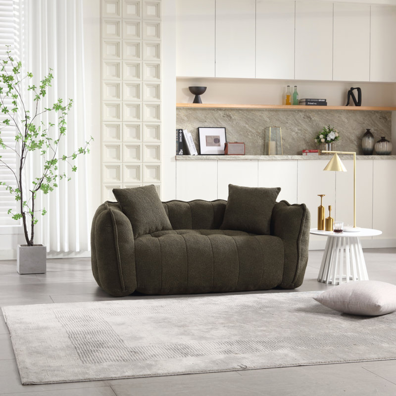 Fauteuil à billes doux avec noyau en mousse haute résilience pour deux, parfait pour la détente et le divertissement