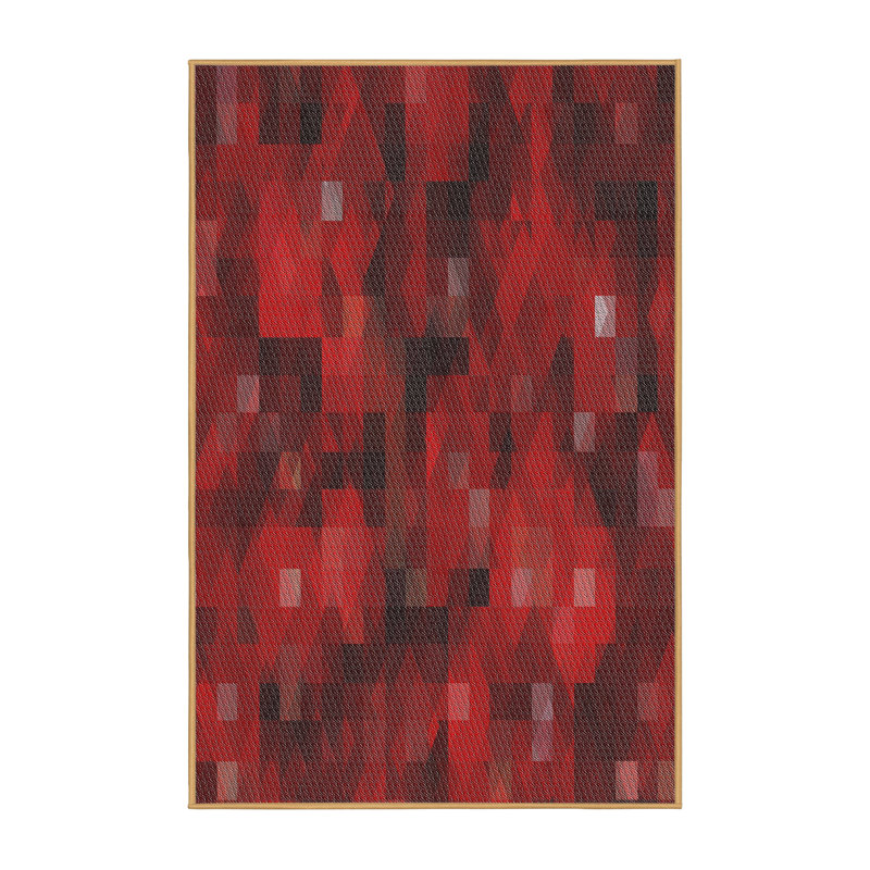 Tapis géométrique rouge, Rectangle 8 pi x 12 pi