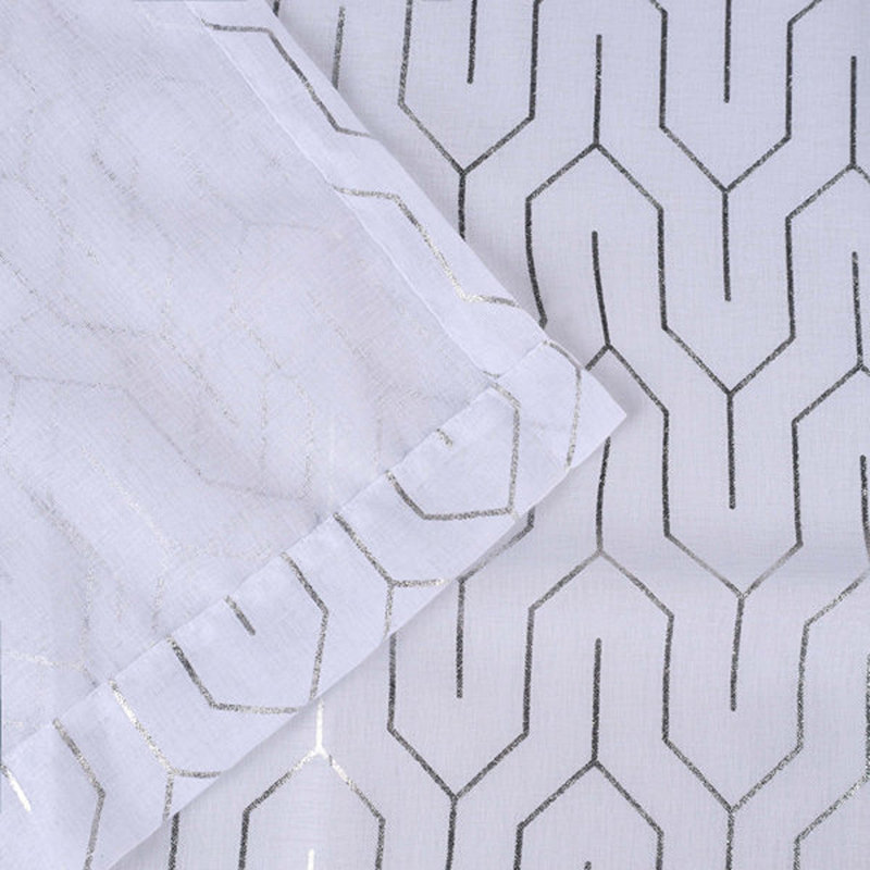 Jattin Sheer Curtain Pair, White, 42" W x 84" L