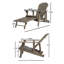 Chaise Adirondack pliable Malibu - Chaise d'extérieur en bois d'acacia rustique avec design à lattes
