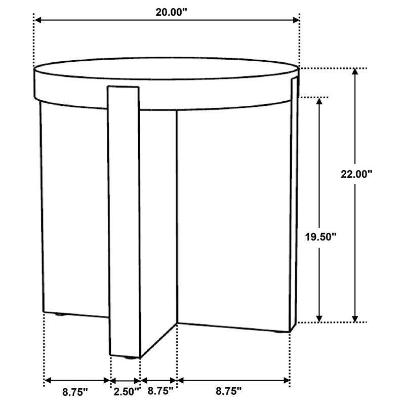 Table de bout Alexander Brown
