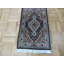 Tapis noir / rouge noué à la main de conception unique 1 pi 4 po x 2 pi 1 po Harrogate