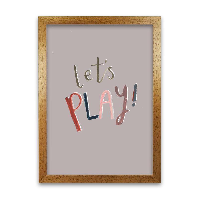 Let's Play by Laura Irwin - Print, 84cm H x 59.4cm W x 3cm D, Oak Framed