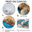 Conin Turtle On Beach Landscape Collage - Tortue, art mural-1361895117-1361895089-1361895119